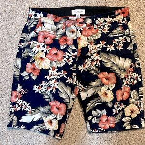 Denim & Flower | Ricky Singh floral navy shorts. Rare